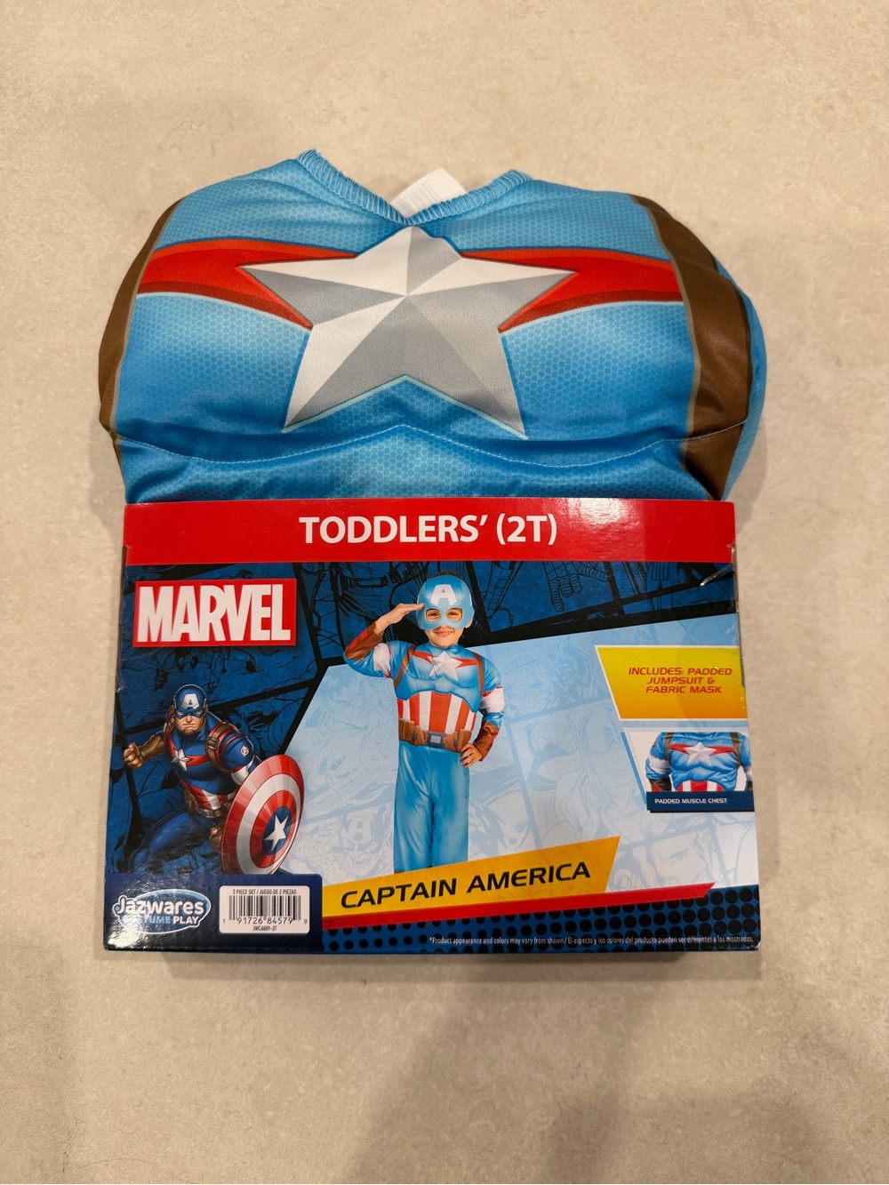 Marvel Captain America Toddler Costume - Blue, Red, White